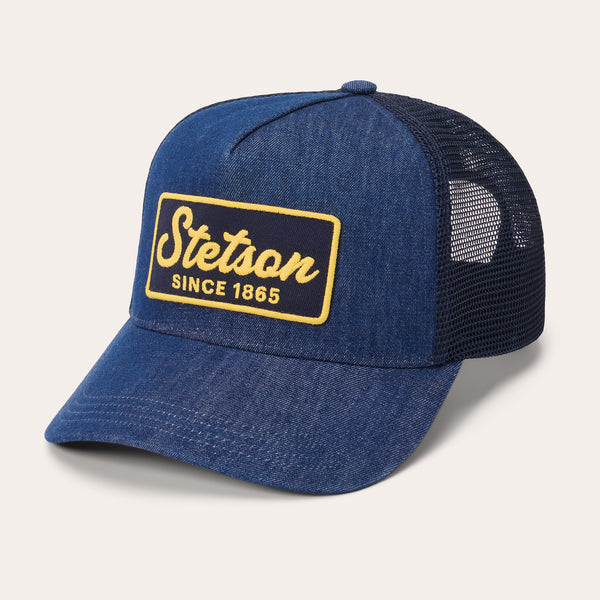 Stetson Dark Denim 1865 Patch Trucker Cap