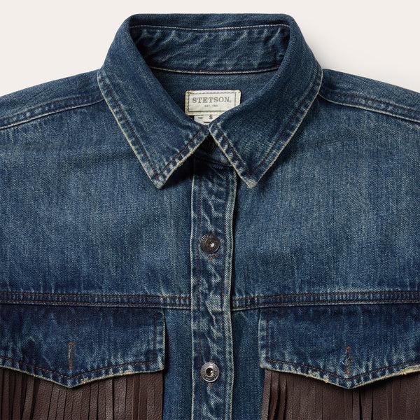 Stetson Dark Denim Fringe Jacket