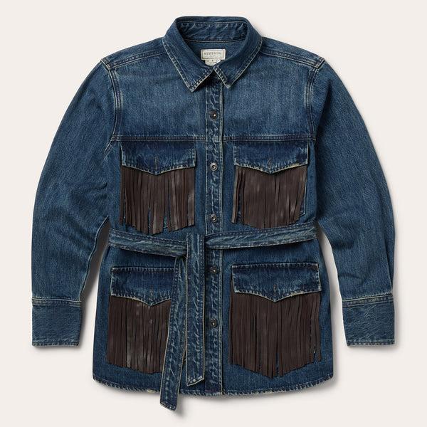 stetson Dark Denim Fringe Jacket
