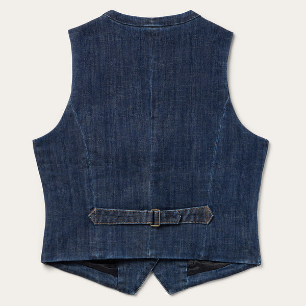 Stetson Dark Wash Stretch Denim Vest