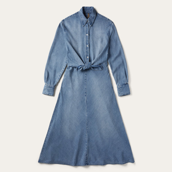 stetson Denim Tie-Front Dress