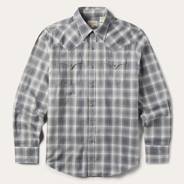 stetson Dobby Twill Plaid Shirt