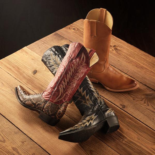 Stetson Ember Python Snip Toe Boot
