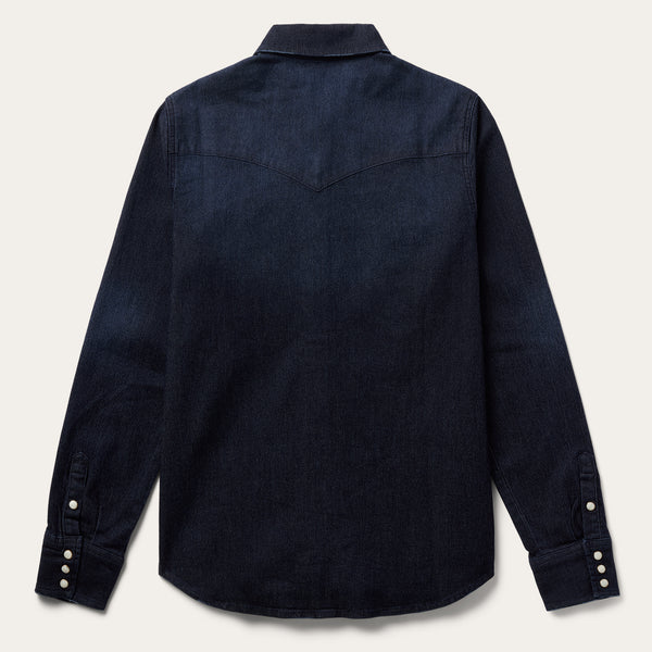 Stetson Embroidered Dark Denim Snap Front Shirt