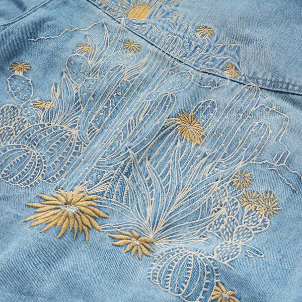 Stetson Embroidered Denim Cropped Shirt