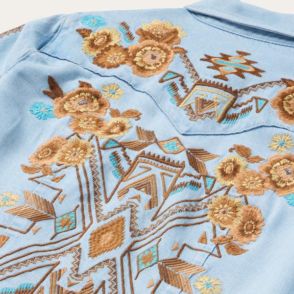 Stetson Embroidered Denim Shirt Dress