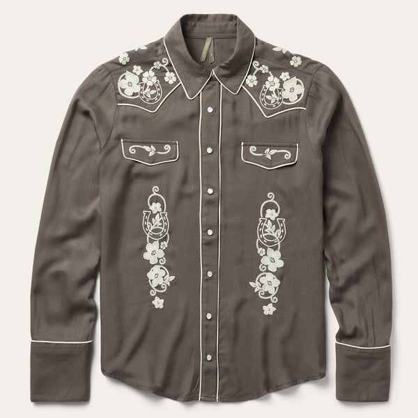 stetson Embroidered Retro Western Blouse