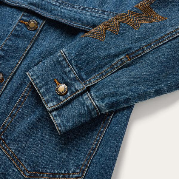 Stetson Embroidered Stretch Denim Shirt Dress