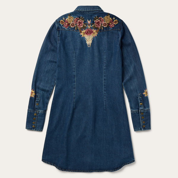 Stetson Embroidered Western Shirt Dress