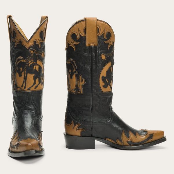 stetson Faye Cowgirl & Horse Underlay Leather Boot