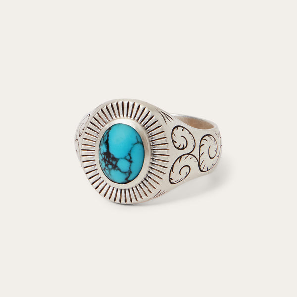 Stetson Filigree Ring With Turquoise