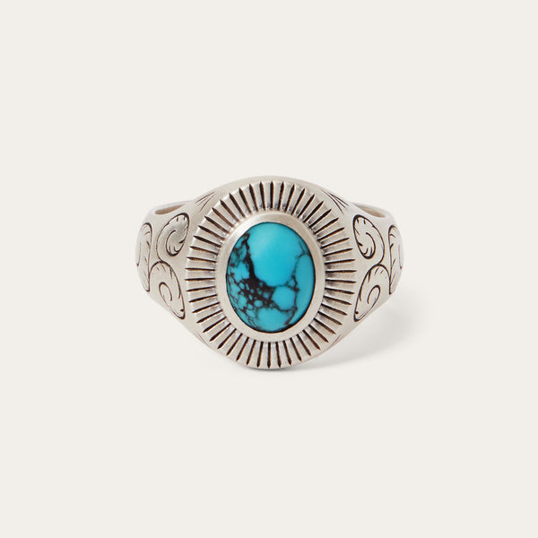 stetson Filigree Ring with Turquoise