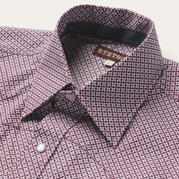 Stetson Four Point Geo Print Western Shirt