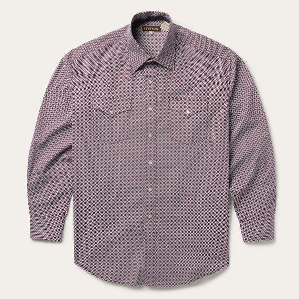 stetson Four Point Geo Print Western Shirt