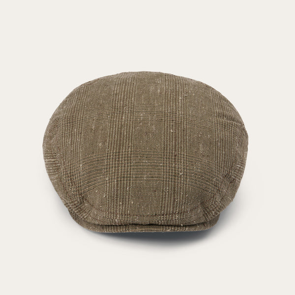 stetson Glen Check Linen/Silk Kent Cap