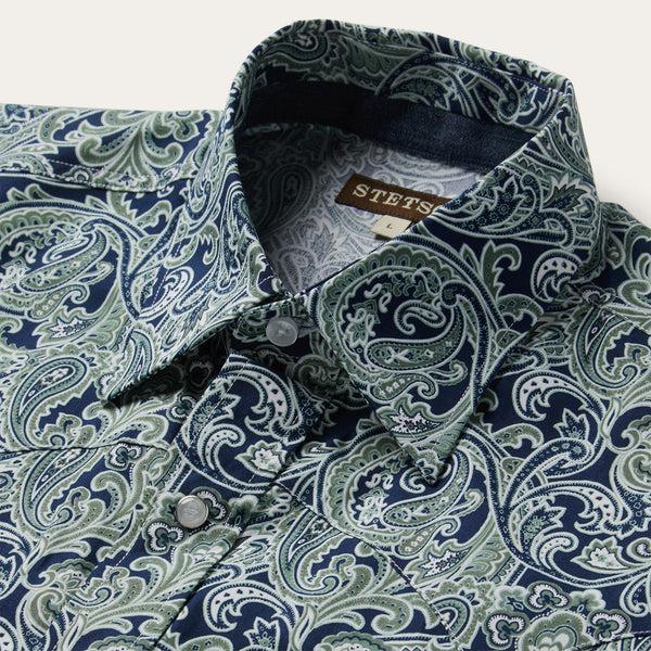 Stetson Greenspring Paisley Print Western Shirt
