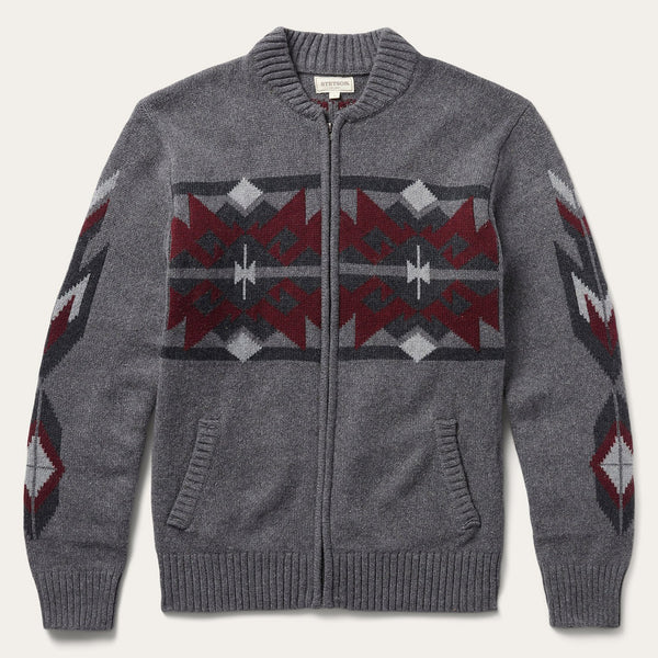 stetson Grey Aztec Cardigan