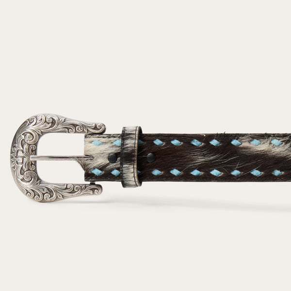 Stetson Hair-On-Hide Laced Belt