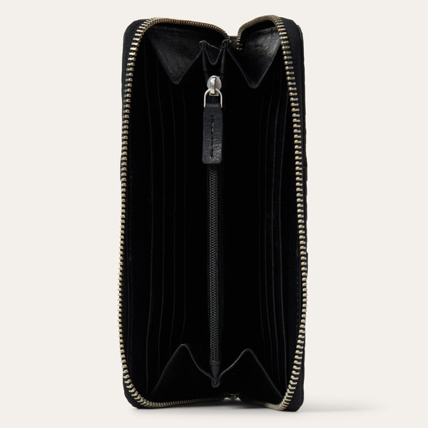 Stetson Hair-On-Hide Tooled Zip Wallet