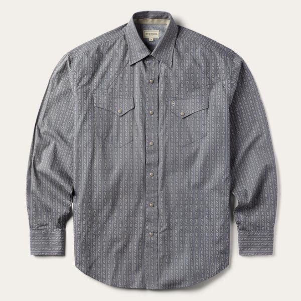 stetson Horseshoe Stripe Print Shirt