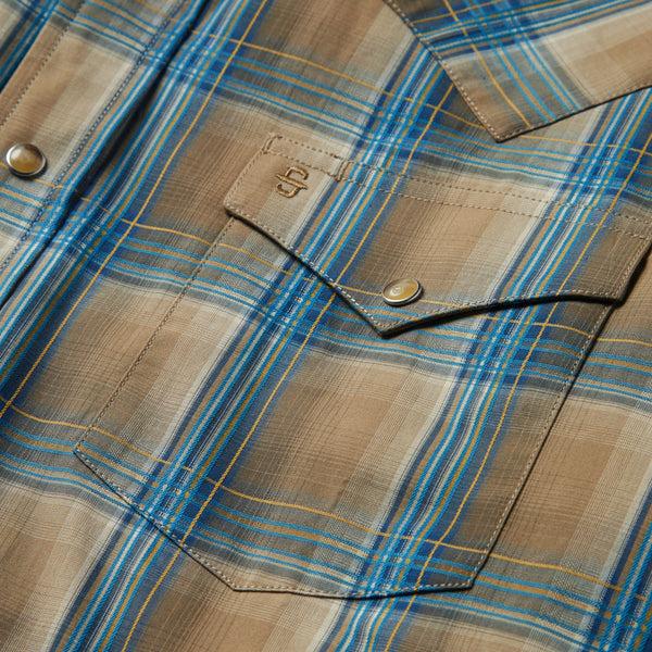 Stetson Khaki Ombre Plaid Shirt