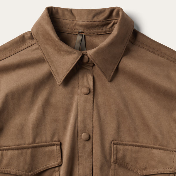 Stetson Khaki Suede Western Shirt