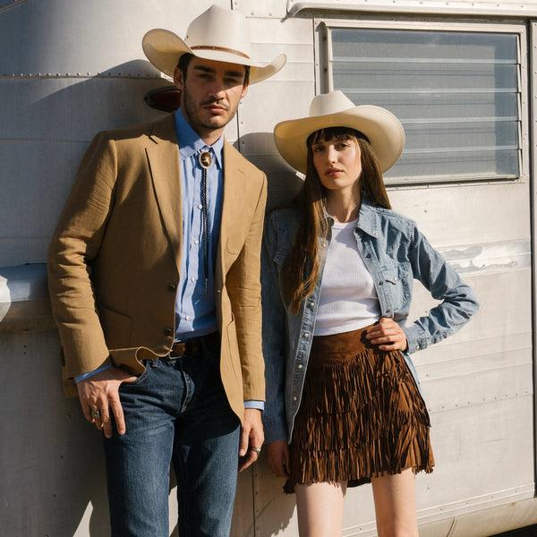 Stetson Lamb Suede Fringe Mini Skirt