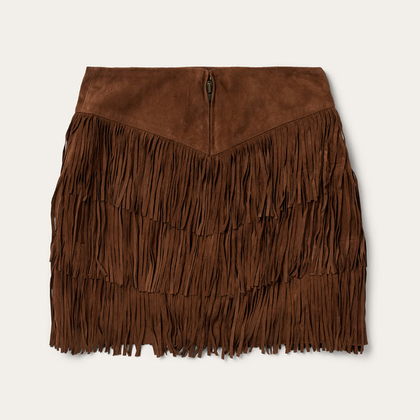 Stetson Lamb Suede Fringe Mini Skirt