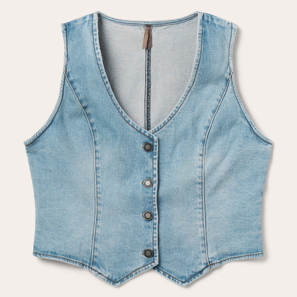 stetson Light Rinse Denim Vest