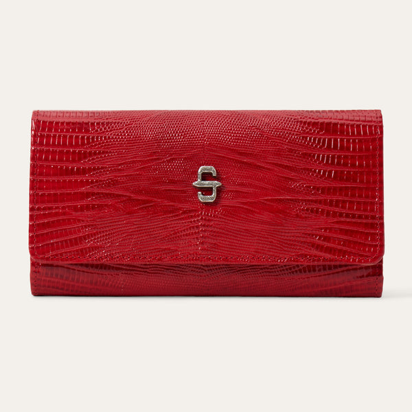 stetson Lizard Embossed Front Flap Wallet