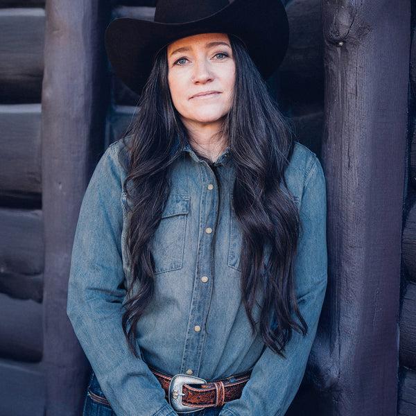 Stetson Loose Fit Denim Snap-Front Shirt