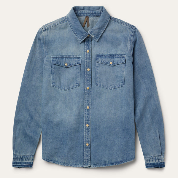 stetson Loose Fit Denim Snap-Front Shirt
