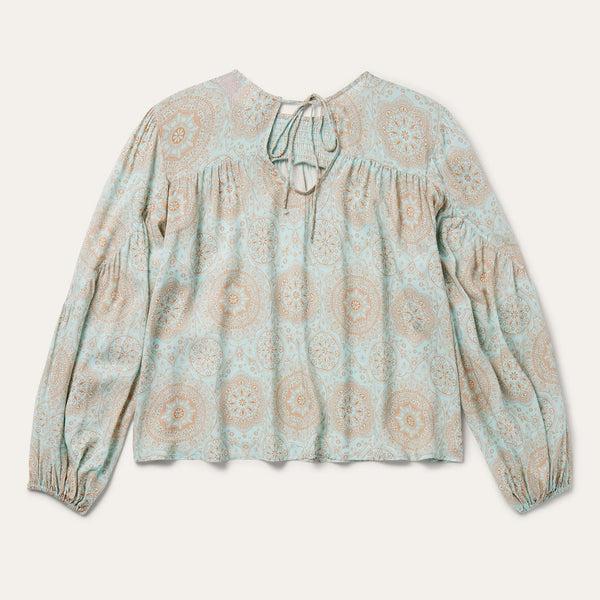 Stetson Mandala Print Peasant Blouse