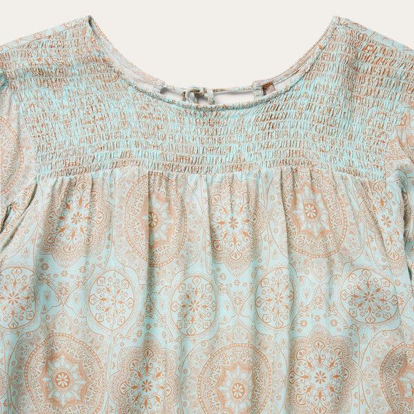 Stetson Mandala Print Peasant Blouse