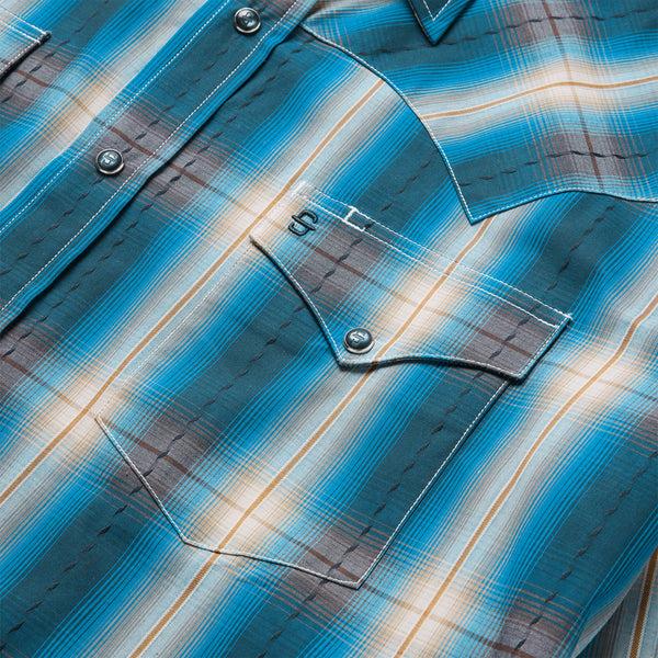 Stetson Marine Ombre Plaid Western Shirt