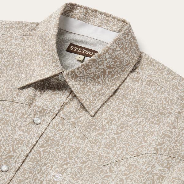 Stetson Medallion Print Western Shirt