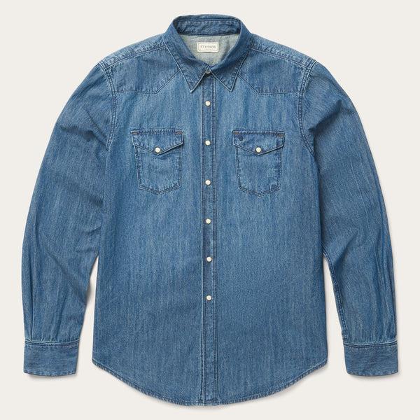 stetson Medium Blue Denim Shirt