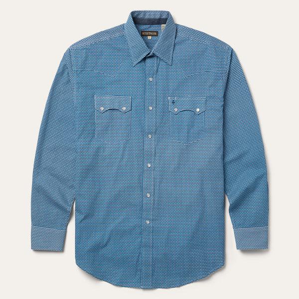 stetson Micro Print Western Shirt