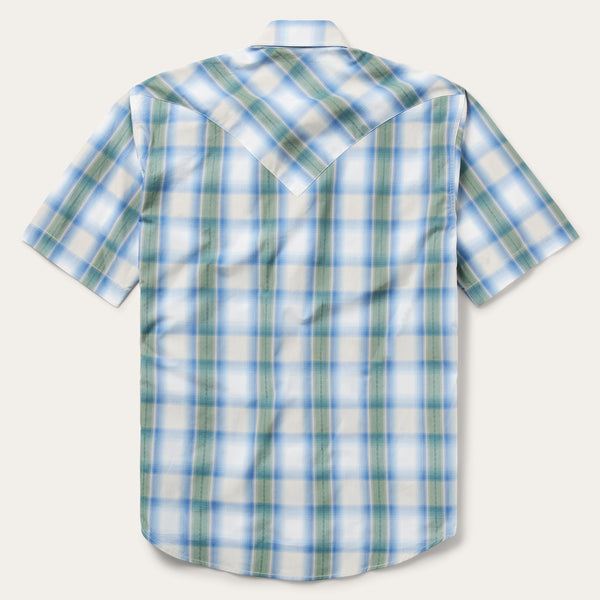 Stetson Moss Plaid Short-Sleeve Western Shirt