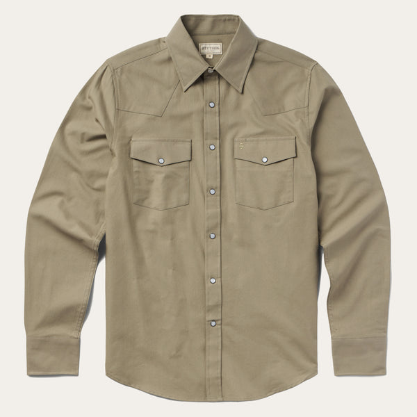 stetson Olive Oxford Western Shirt