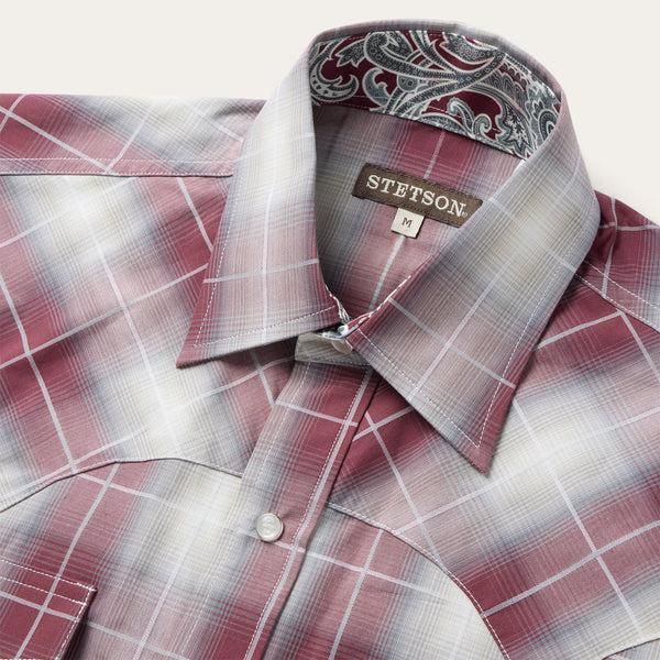 Stetson Ombre Plaid Western Shirt
