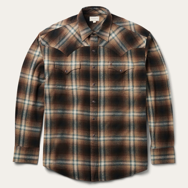 stetson Ombre Plaid Western Shirt