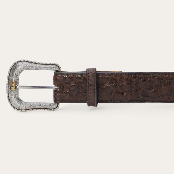 Stetson Ostrich Western Tab Belt