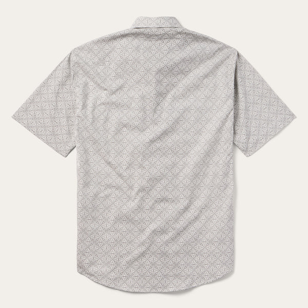 Stetson Pewter Filigree Short-Sleeve Western Shirt