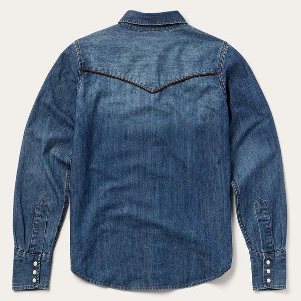 Stetson Piped Dark Denim Western Shirt
