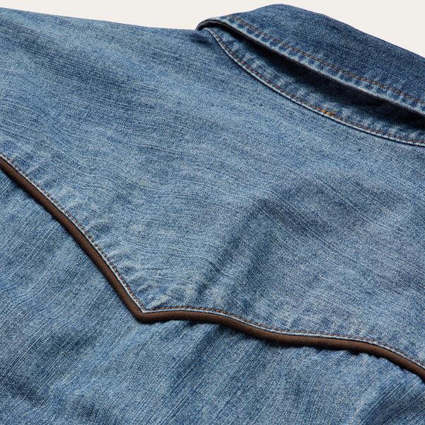 Stetson Piped Dark Denim Western Shirt