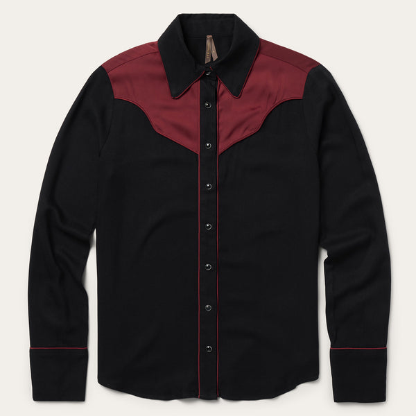 stetson Piped Western Blouse