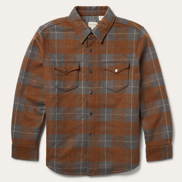 stetson Plaid Western Shirt Jacket