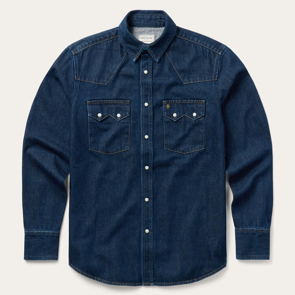 stetson Raw Denim Western Shirt