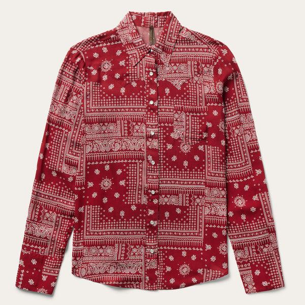stetson Red Bandana Patchwork Shirt
